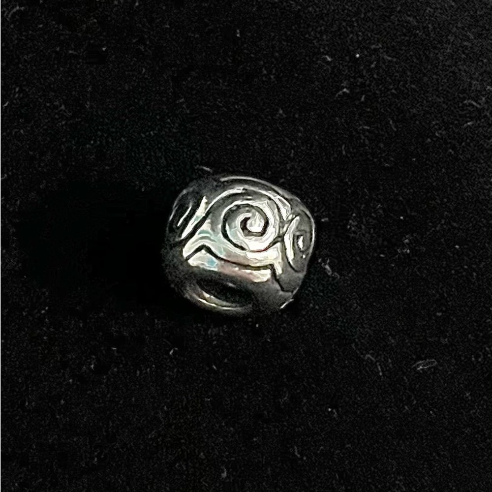 PANDORA Sterling Silver Large Swirl CHARM for Bangle/Bracelet. .925